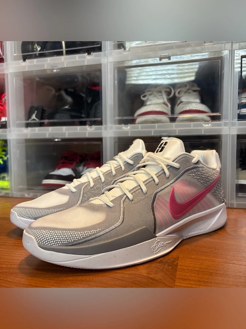 Nike Sabrina 2 Lily White/Pink/Gray Basketball Shoe FQ2174-100 Sz 17.5W/16M NWOB